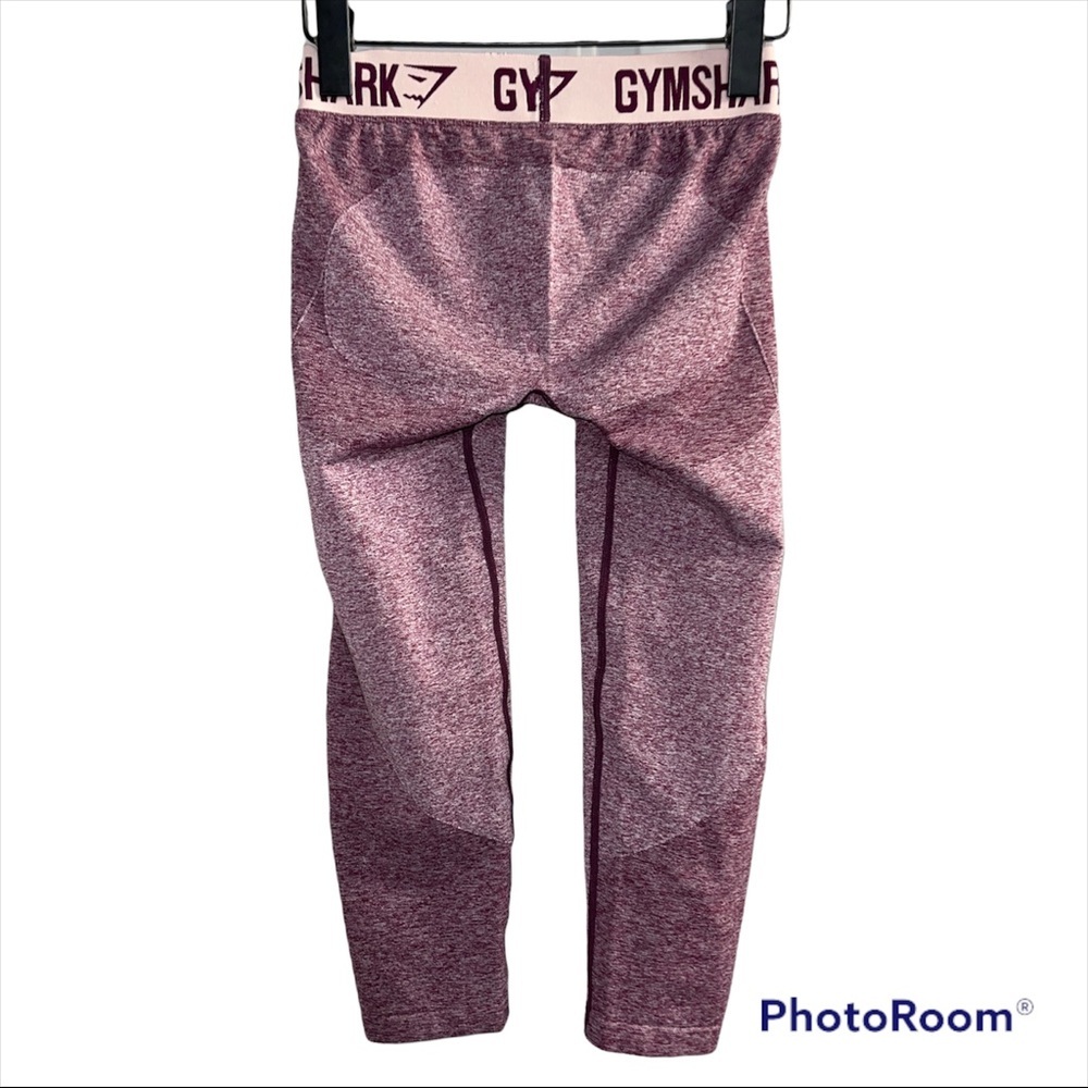 Gymshark Womens Flex Cropped Legging Pants Ruby Blush Size Small Seamless Active - Picture 4 of 6